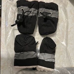 Black and Gray Dog Booties